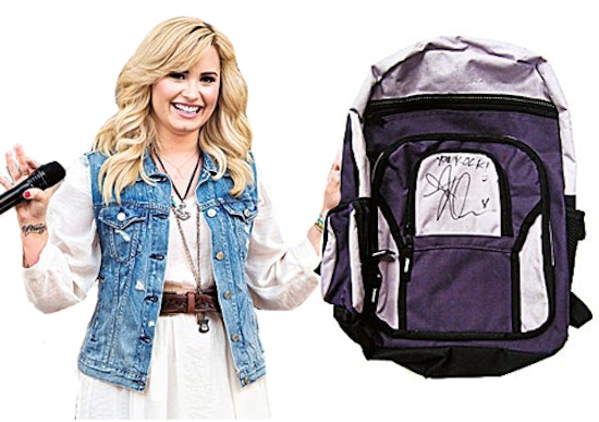 Backpack Signed By Demi Lovato sweepstakes